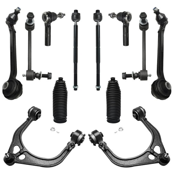 Detroit Axle - 2WD Front Upper Lower Control Arms w/Ball Joints Inner Outer Tie Rods Sway Bars Replacement for 2005-2010 Chrysler 300/Dodge Charger/Challenger/Magnum