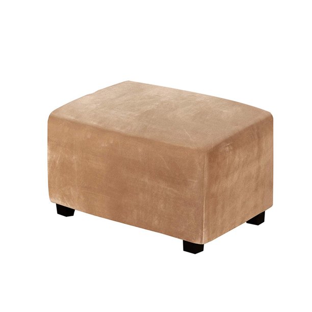 Small Stretch Ottoman Slipcovers Rectangle Storage Protect Covers for