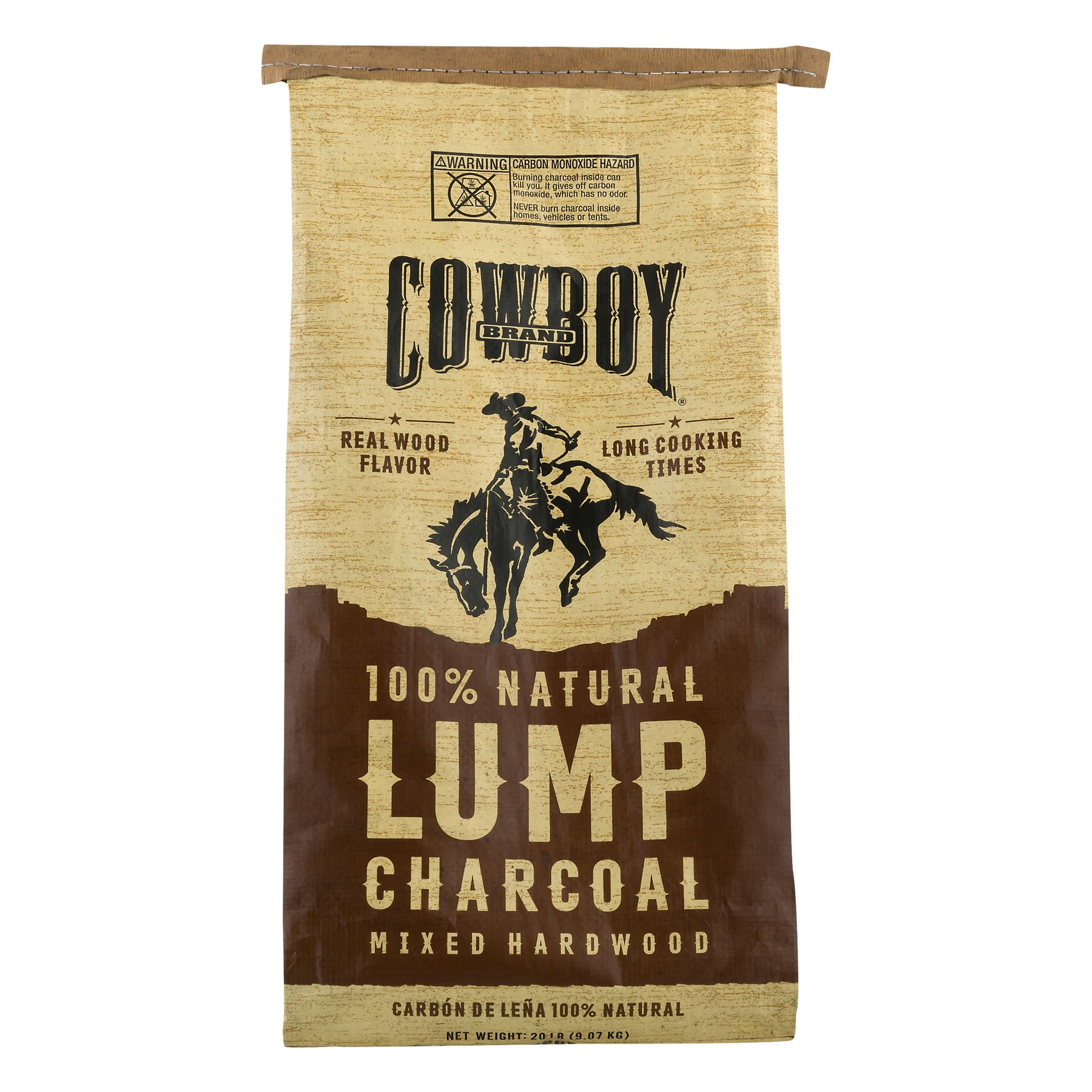 Cowboy 20LB All Natural Long Lasting Hardwood Lump Charcoal Walmart