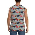 thumbnail image 4 of Fotbe Dachshund Dog Heart Men's Camiseta sin Mangas Estampada para Hombres, Playera Casual para Gimnasio, Entrenamiento, Playa-Medium, 4 of 7