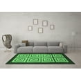 thumbnail image 3 of Ahgly Company Indoor Round Abstract Emerald Green Modern Area Rugs, 3' Round, 3 of 4