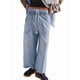 thumbnail image 1 of Pantalones Vaqueros Estilo Barril para Mujer, Informales, Anchos, Elásticos, de Tiro Medio, Estilo Boyfriend, Y2k, Holgados, con Cordón. Azul M, 1 of 8