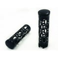 thumbnail image 3 of Black 1" 25mm Oval Silver Holes Hand Grips Motorcycle Cruiser For Harley Honda Kawasaki Suzuki Yamaha Cruiser Cafe Racer Vintage Custom, 3 of 9