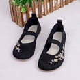 thumbnail image 6 of Domuza Women's Embroidered Mesh Ballet 2026 Comfortable Casual Mary Jane Shoes for Walking Daily Outfits Black 7.5（EU-39）, 6 of 6