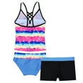 thumbnail image 4 of DPOIS Kids Girls Tankini Swimsuit 3Pieces Swimwear Top with Boyshort Starfish 16, 4 of 5