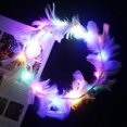 thumbnail image 1 of Corona de hadas con plumas de ganso y ángel luminoso, red roja para la cabeza, puesto de regalo en el mercado nocturno del parque, 1 of 4