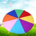 thumbnail image 4 of Yosoo Game Parachute, 8 Handles 2m Diameter Kids Play Rainbow Outdoor Teamwork Game Parachute Multicolor Toy, 4 of 6