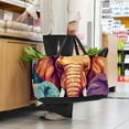 thumbnail image 6 of Elephant Large Capacity Oxford Cloth Picnic Basket Reusable Laundry Bag Easter Basket Foldable Box, 6 of 7