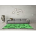 thumbnail image 3 of Ahgly Company Indoor Square Abstract Emerald Green Modern Area Rugs, 6' Square, 3 of 4