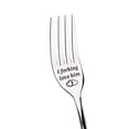 thumbnail image 2 of CRCMURE Tableware Valentine Gift Tableware Engraved Fork Best Present For Husband Madam Family And Friends Tableware Printing Stainless Steel Fork, 2 of 4