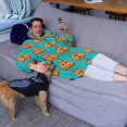 thumbnail image 3 of Wearable Oversized Blanket,Halloween Pumpkin Pattern Wearable Blanket Hoodie for Adults,Cozy Hooded Blankets with Super Pockets,Super Warm Fuzzy Pullover for Women & Men, 3 of 6