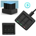 thumbnail image 1 of Type-c 3 Ways Battery Charger, Camera Battery Charger, Black LED Light Display for Outdoor Motion Camera Camera Battery Action Camera, 1 of 7