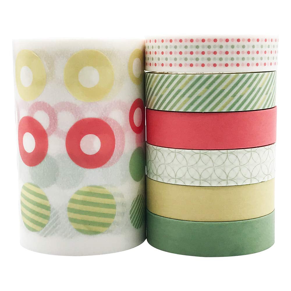18 Rolls Washi Tape Vintage Decorative Masking Tape Vintage Washi Tape Set Masking Tape Nostalgic Style Decor Sticker For DIY Craft Scrapbooking Bullet Journal Planner Gift Wrapping Office Supplies