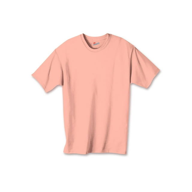 Hanes T-Shirt en Coton pour Enfant Authentique Sans Étiquette, TP, Orange Bonbon