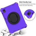 thumbnail image 7 of Kids Case for Samsung Galaxy Tab A7 10.4" 2020 SM-T500 / SM-T505 with Pencil Holder/Multi-Function Kickstand-Handle/Shoulder Strap, Protection Duty Shockproof Silicone Cover - Purple, 7 of 7