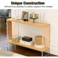 thumbnail image 4 of CozyHom Acrylic Console Table, 47.24" Modern Entryway Table with Storage Shelf, Clear Acrylic Doorway Table, 2-Tier Sofa Table for Living Room, Bedroom, Hallway, and Dining Room (Natural Oak), 4 of 7