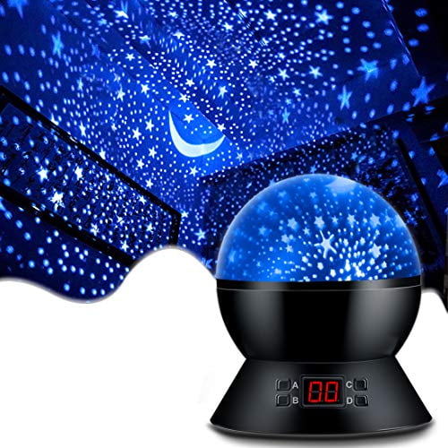 Room Lights for Kids Glow in The Dark Stars and Moon can Make Child Sleep Peacefully and Best Gift-Pink MOKOQI Star Projector Night Lights for Kids with Timer Gifts for 1-14 Year Old Girl and Boy