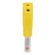 thumbnail image 2 of Lot de 10 fiches bananes télescopiques 4 mm CAT II 600 V 32 A, gaine PE pour équipement numérique industriel de sécurité 3C, jaune, 2 of 4