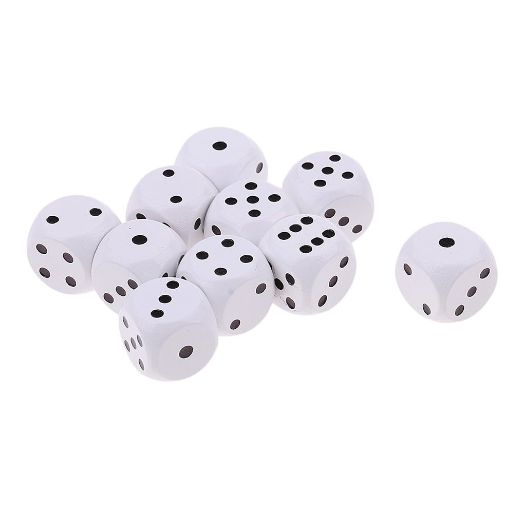 10Pc Wooden Dice D6 Dotted Dice for Dungeons and Dragons RPG MTG Game Toy #5 