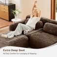 thumbnail image 5 of HUTWIFE Home U-Shaped Plush Comfy and Oversized Sectional Sofas with 2 Ottoman, Chocolate, 5 of 8