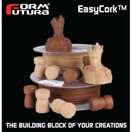 Cork-filled PLA based filament EasyCork 2.85mm Dark 500 gram 3D Printer Filament