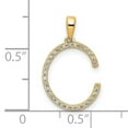 thumbnail image 3 of 14K Yellow Gold Diamond 0.087-CT Block Letter C Initial Charm Pendant, 3 of 4