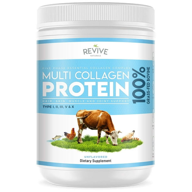 Multi Collagen Hydrolyzed Protein Powder (16oz) - Types I, II, III, V