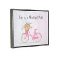 thumbnail image 3 of Life Is A Beautiful Ride Bicycle Inspirational Graphic Art Luster Gray Framed Art Print Wall Art, 3 of 6