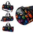thumbnail image 3 of Dog Paw Print Durable Duffle Bag: Versatile Weekender, Yoga, Shoe Bag with Interior Zipper Pocket and Large Capacity - Size 17.7 Inches, 3 of 6