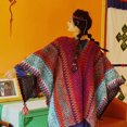 thumbnail image 5 of Poncho Cape en Tricot pour Femmes, Cardigan Kimono Tricoté avec Franges pour Automne Hiver, 5 of 5