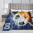 thumbnail image 3 of Custom Soccer Blanket with Name No. for Women Men, Personalized Cool Soccer Themed Design Printed Throw Blankets for Teens Adults Lap, Chair Sofa, Giftable Blanket, 50"x 60", 3 of 6