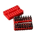thumbnail image 1 of QualitChoice 33 Pcs Embout de Tournevis Électrique Hexagonal Fleur de Prunier Trois Griffes Accessoires Support à Dégagement Rapide Boîte Rouge, 1 of 6