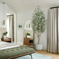 thumbnail image 6 of 7/8FT Tall Olive Trees Artificial with Planter, Realistic Large Silk Olive Tree Faux, Artificial Plants with Natural Wood Trunk and Fruits for Home Office Decor, 6 of 7
