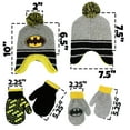 thumbnail image 2 of DC Comics Toddler Winter Hat, Kids Gloves or Toddlers Mittens, Batman Baby Beanie for Boy Ages 2-4, 2 of 5