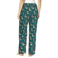 thumbnail image 3 of Xecao Frog and Mushrooms Women's Straight Lounge Pajama Pants: The Epitome of Relaxed Sleepwear, 3 of 9