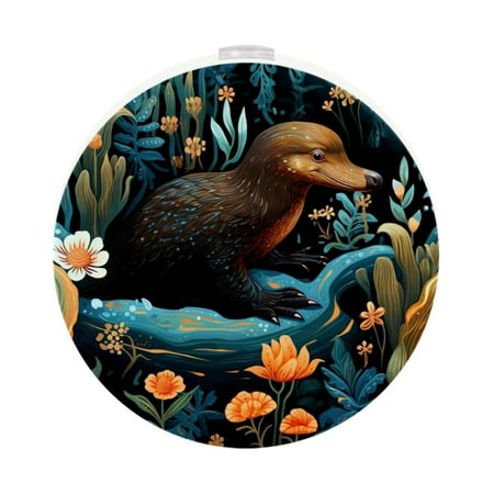 

Platypus LED Round Night Light-2PCS Dimmable Mini Plug-in Wall Lamp with Dusk to Dawn Sensor for Bedroom Bathroom Stairway 3000K Warm White Glow