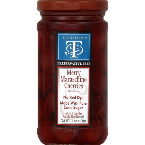 Tillen Farms Merry Maraschino Cherries With Stems, 14 oz (Pack of 6) by Generic
