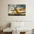 thumbnail image 2 of Elephant Stock Yellow Aircraft Wall Art - Horizontal Multi Panel Canvas - Living Room Wall Decor - Transportation Multi Panel - Gray And White Decor - 38" x 24", 2 of 8