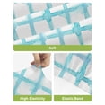 thumbnail image 4 of Blue Plaid Bar Stool Covers Set of 2, Farmhouse Buffalo Check Stripes Modern Geometric Stretch Bar Chair Covers with Backs, Removable Pub Counter Height Chair Cover for Kitchen Dining Room Cafe, 4 of 7