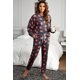 thumbnail image 2 of ABPHQTO Conjunto de pantalones jogger con estampado de besos de labios rojos de San Valentín para mujer, 2 of 5
