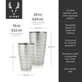 thumbnail image 3 of Viski 2PC Harrison Stainless Steel Shaker Tins, Boston Shakers,18 oz 28 oz, 3 of 10