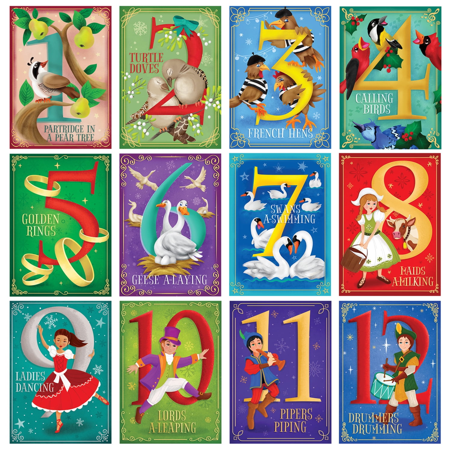 MasterPieces 12 Pack Jigsaw Puzzle - 12 Days of Christmas Puzzles