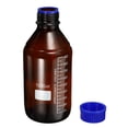 thumbnail image 3 of Unique Bargains Bouteille de Rangement en Verre Gradué 1000mL Ambre pour Milieu Réactif Bouchon Bleu, 3 of 5