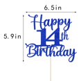 thumbnail image 2 of Cake Topper Kaoenla con brillo, feliz 14.º cumpleaños, azul, 2 of 8