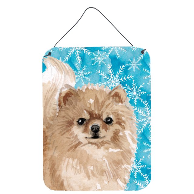 "Treasures Pomeranian Winter Metal Print, 16"" x 12"", Multicolor" Caroline's Treasures BB9460DS1216