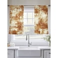 thumbnail image 5 of Brown Ombre Sheer Curtains 45 Inch Length 2 Panels Set, Gradient Abstract Art Vintage Voile Window Treatment Rod Pocket Small Kitchen Curtains Drapes for Bedroom 52"x45"x2, 5 of 7