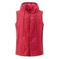 thumbnail image 1 of Top con capucha y cremallera para hombre: sin mangas, informal de verano, color liso, poliéster, talla real, adecuado para el trabajo/las vacaciones, tallas S-XXL, 1 of 8
