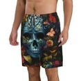 thumbnail image 2 of Vsdgher Butterfly Flower Skull A Men's Beach Shorts, Surfing shorts, Swim trunks, Quick Dry Swim Trunks for Surfing Beach Fun -Large, 2 of 6