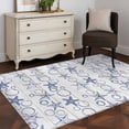 thumbnail image 4 of Navy Blue Coastal 3'x5' Washable Rug, Starfish Nautical Ocean Sea Wooden Non-Slip Area Rugs for Entryway Kitchen Classroom, StainResistant Dorm Throw Carpet, Low Pile Soft Indoor Floor Mat, 4 of 9