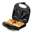 thumbnail image 1 of Sandwichera Eléctrica Antiadherente 750w Kimhi Rápido Calentamiento Placas Doble Para 2 Sandwiches Fácil De Usar Diseño Práctico Y Portatil Ideal Para Desayunos, Oficina O Cocina Color Negro, 1 of 7